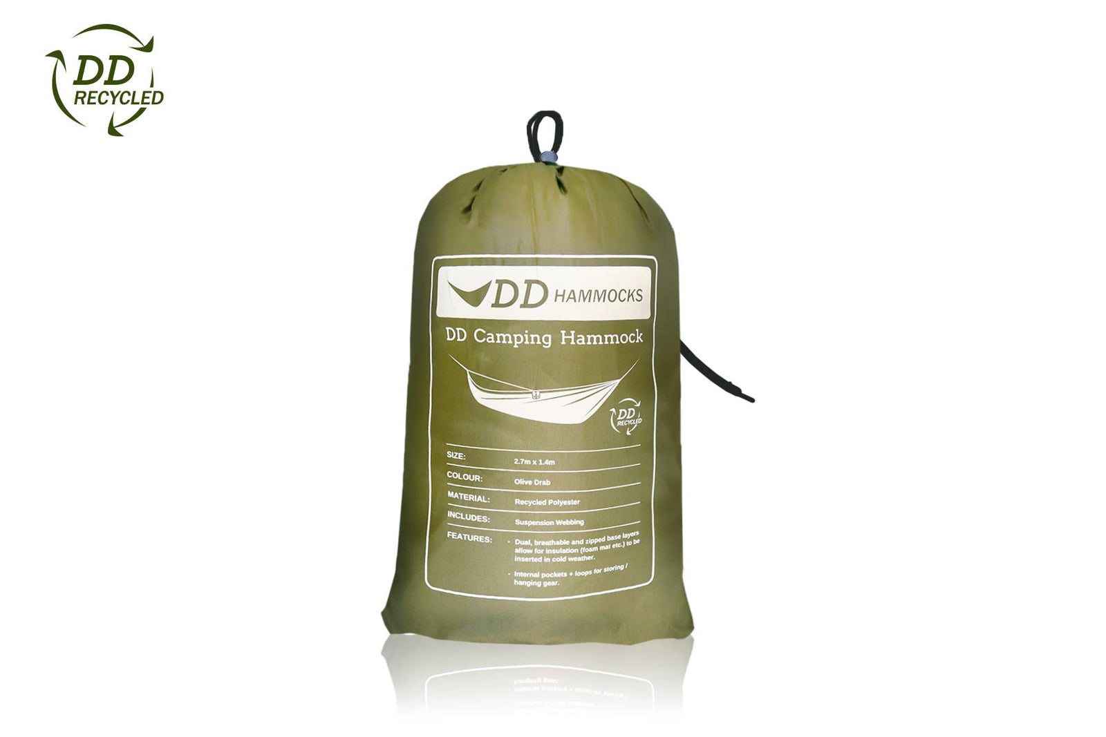 DD Recycled - Camping Hammock - Olive Drab