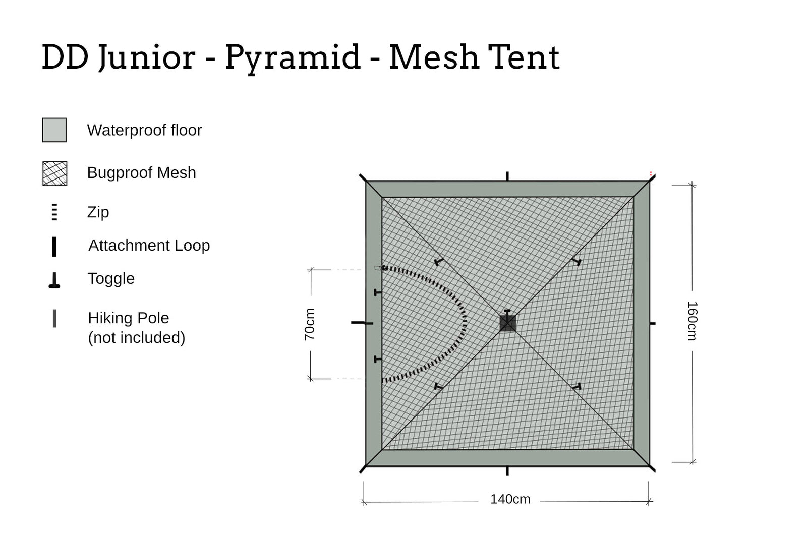 DD Junior - Pyramid Mesh Tent